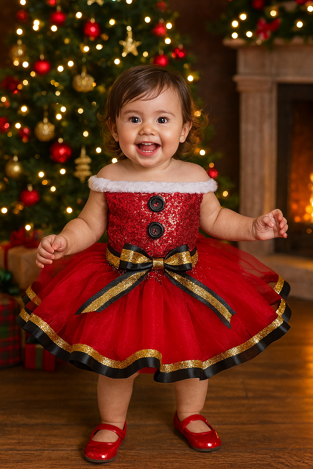 Santa Tutu, Santa Baby Tutu, Christmas Tutu