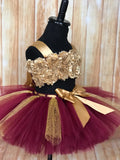 Smash Cake Tutu, 1st Birthday Tutu, First Birthday Tutu, Birthday Tutu, Smash Cake Props, 1st Birthday Photo, Photo Prop, Photo Shoot Tutu, Beauty and the Beast Themed Smash Cake Set, Belle 1st Birthday Tutu, Burgundy and Gold Smash Cake Tutu Set - Little Ladybug Tutus