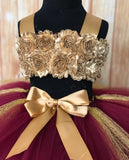 Smash Cake Tutu, 1st Birthday Tutu, First Birthday Tutu, Birthday Tutu, Smash Cake Props, 1st Birthday Photo, Photo Prop, Photo Shoot Tutu, Beauty and the Beast Themed Smash Cake Set, Belle 1st Birthday Tutu, Burgundy and Gold Smash Cake Tutu Set - Little Ladybug Tutus