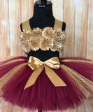 Smash Cake Tutu, 1st Birthday Tutu, First Birthday Tutu, Birthday Tutu, Smash Cake Props, 1st Birthday Photo, Photo Prop, Photo Shoot Tutu, Beauty and the Beast Themed Smash Cake Set, Belle 1st Birthday Tutu, Burgundy and Gold Smash Cake Tutu Set - Little Ladybug Tutus