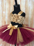 Smash Cake Tutu, 1st Birthday Tutu, First Birthday Tutu, Birthday Tutu, Smash Cake Props, 1st Birthday Photo, Photo Prop, Photo Shoot Tutu, Beauty and the Beast Themed Smash Cake Set, Belle 1st Birthday Tutu, Burgundy and Gold Smash Cake Tutu Set - Little Ladybug Tutus