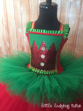 Elf Tutu, Elf Girls Tutu, Elf Costume Tutu Dress, Elf Girls Tutu Dress, Christmas Girls Tutu - Little Ladybug Tutus