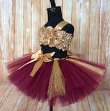 Smash Cake Tutu, 1st Birthday Tutu, First Birthday Tutu, Birthday Tutu, Smash Cake Props, 1st Birthday Photo, Photo Prop, Photo Shoot Tutu, Beauty and the Beast Themed Smash Cake Set, Belle 1st Birthday Tutu, Burgundy and Gold Smash Cake Tutu Set - Little Ladybug Tutus