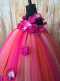 Fuchsia Tutu, Fuchsia Girsl Tutu Dress, Fuchsia Flower Girl Dress, Hot Pink Tutu Dress - Little Ladybug Tutus