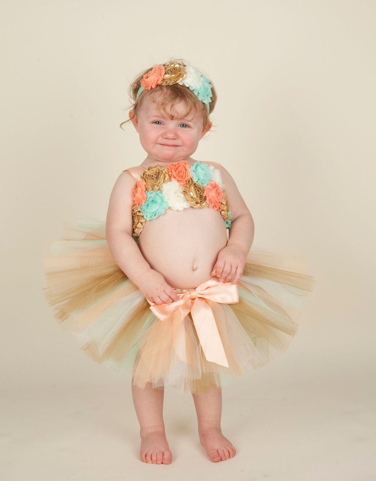 Smash Cake Tutu, 1st Birthday Tutu, First Birthday Tutu, Smash Cake Tutu Set, Baby Tutu, Toddler Tutu, Birthday Tutu, Smash Cake Props, 1st Birthday Photo, Photo Prop, Photo Shoot Tutu, Gold Ivory and Mint Smash Cake - Little Ladybug Tutus