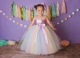 Pastel Rainbow Tutu Dress, Easter Tutu, Girls Easter Tulle Dress - Little Ladybug Tutus