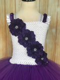 White and Purple Tutu, Purple Tutu Dress - Little Ladybug Tutus