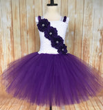 White and Purple Tutu, Purple Tutu Dress - Little Ladybug Tutus
