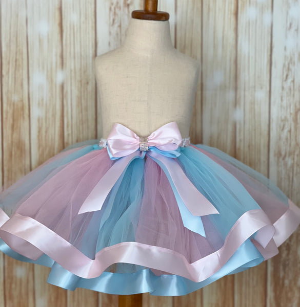 Gender Reveal Big Sister Tutu Skirt Tutus or Touchdown Big Sister