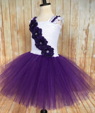 White and Purple Tutu, Purple Tutu Dress - Little Ladybug Tutus