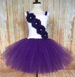 White and Purple Tutu, Purple Tutu Dress - Little Ladybug Tutus