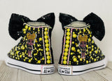 LOL Surprise Doll Queen Bee Converse Sneakers, Infants and Toddler Shoe Size 2-9(Hard Sole)