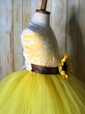 Sunflower Tutu Dress, Sunflower Flower Girl Dress