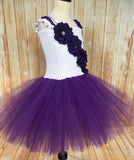 White and Purple Tutu, Purple Tutu Dress - Little Ladybug Tutus