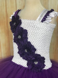 White and Purple Tutu, Purple Tutu Dress - Little Ladybug Tutus