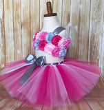 Pink Smash Cake Tutu Set, First Birthday Tutu - Little Ladybug Tutus