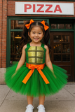 Orange Ninja Turtle Tutu, Ninja Turtle Dress, Ninja Turtle Halloween Costume