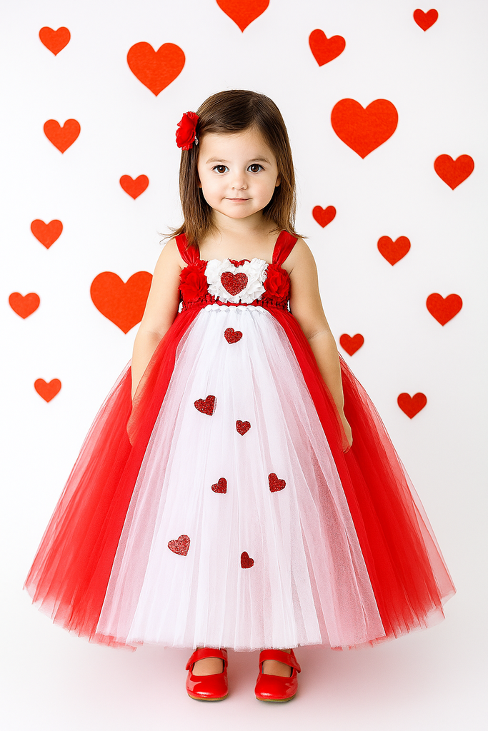 Valentines Day Tutu Dress, Valentines Day Pageant Dress