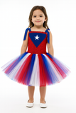 Puerto Rico Tutu, Puerto Rican Flag Tutu, Puerto Rican Pageant Dress, PR Parade Dress