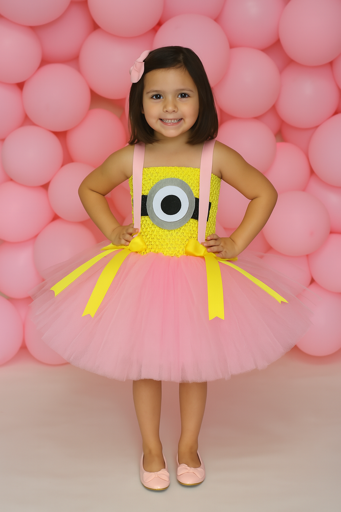 Minion Tutu, Minion Tutu Dress, Pink Minion Costume, Girls Pink Minion Dress