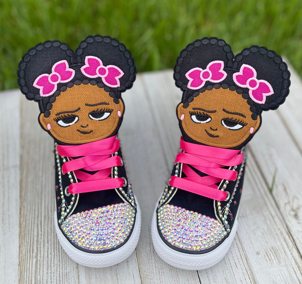 Boss Baby Blinged Converse, Little Kids Shoe Size 10-2