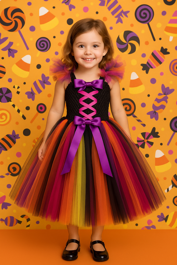 Witch Tutu, Girls Witch Dress, Witch Costume for Girls, Witch Tulle Dress