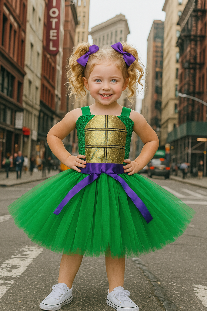 Purple Ninja Turtle Tutu, Ninja Turtle Dress, Ninja Turtle Halloween Costume