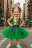 Purple Ninja Turtle Tutu, Ninja Turtle Dress, Ninja Turtle Halloween Costume