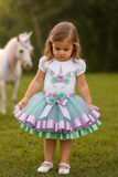 Unicorn Ribbon Trimmed Tutu, Unicorn Tutu, Unicorn Birthday Outfit