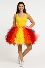 Kevin Up Women’s Disney Marathon Tutu Skirt with Feathers
