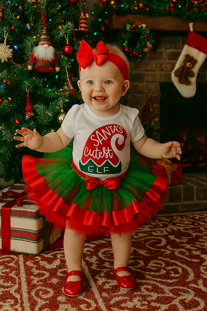 Santa’s Cutest Elf Christmas Tutu Outfit