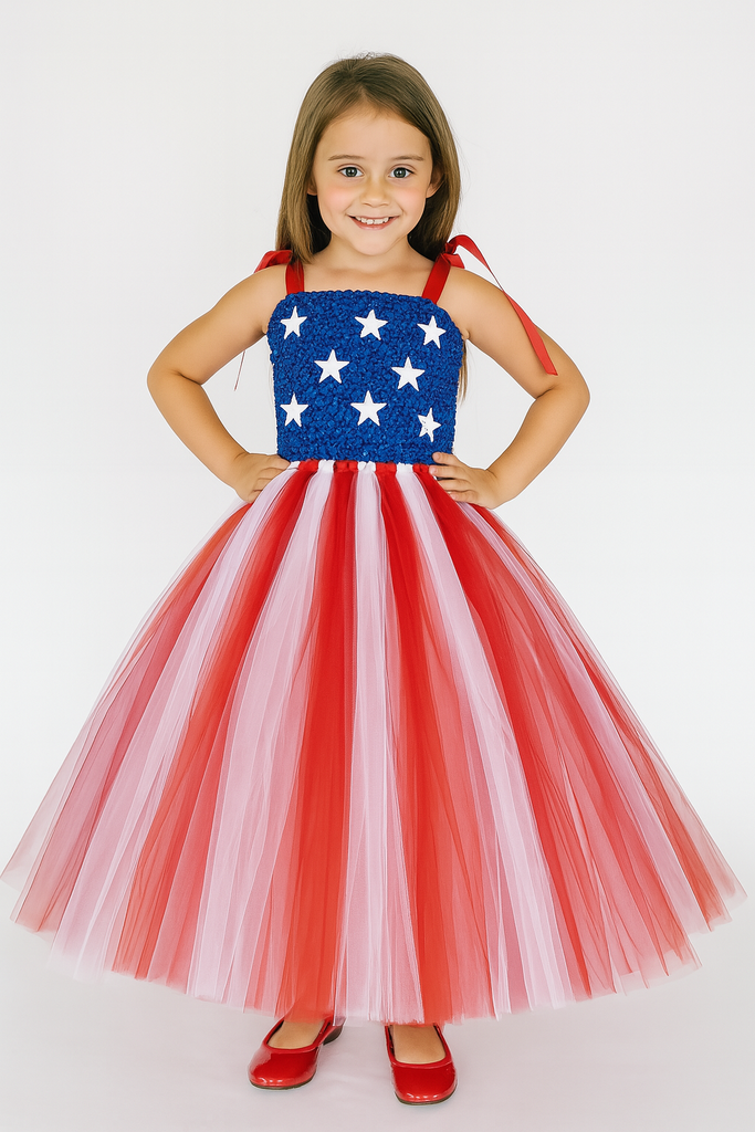 American Flag Tutu, Girls Patriotic Tutu, Patriotic Pageant Dress, Patriotic Tutus for Girls