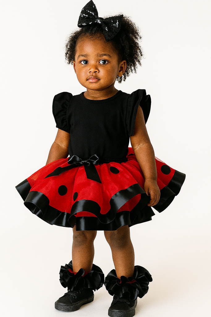 Ladybug Tutu Skirt, Ladybug Ribbon Tutu