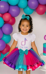 TikTok Tutu Outfit, Tik Tok Party, TikTok Birthday, Tik Tok Outfit,Tik Tok Girls Dress