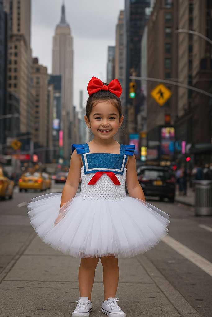 Ghostbusters Stay Puft Marshallow Man Tutu Dress, Stay Puft Tutu Costume