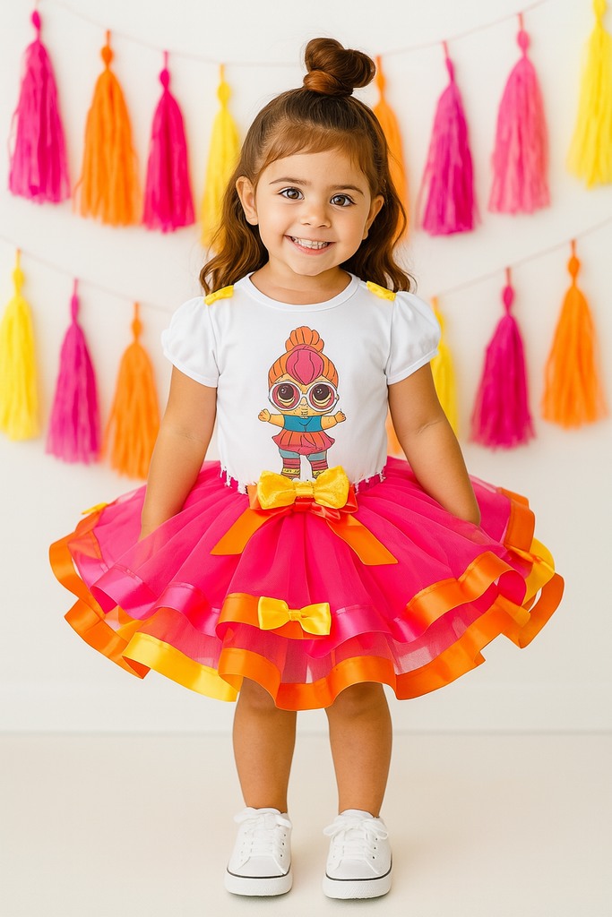 LOL Surprise Doll Neon QT Tutu Birthday Outfit