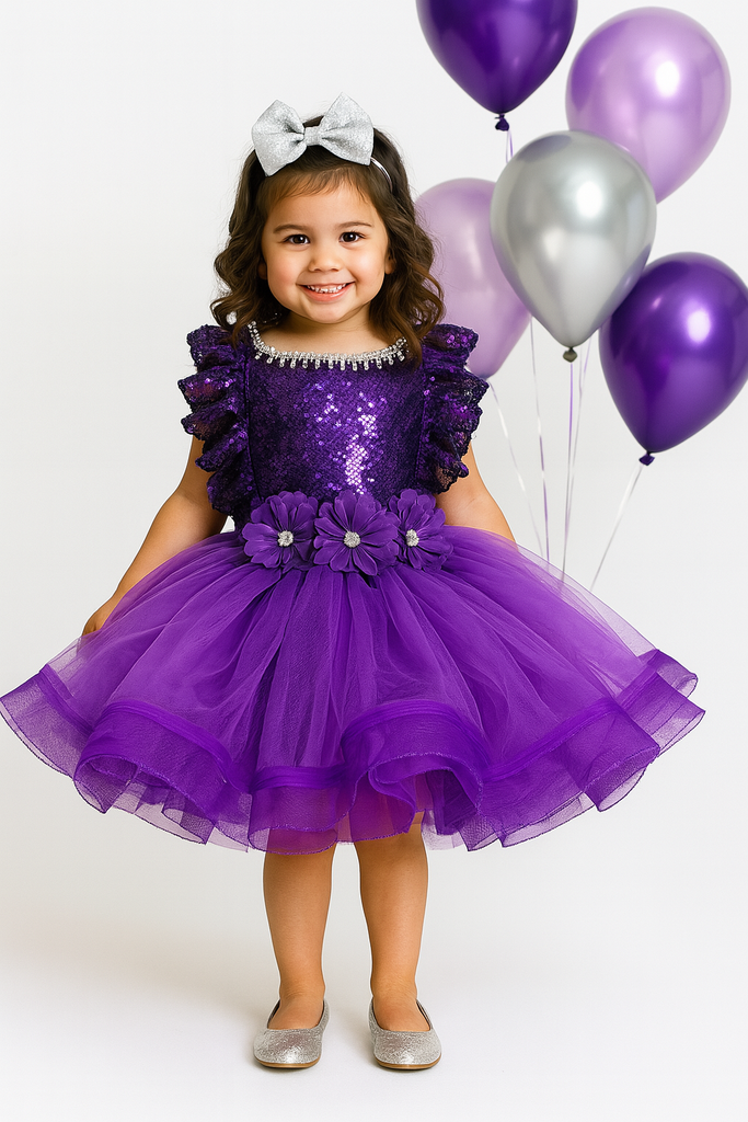 Purple Tutu Dress, Purple Pageant Dress, Purple Sequin Tutu