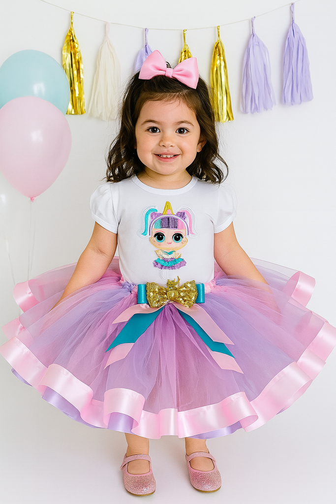 LOL Surprise Doll Unicorn Tutu Set, Unicorn Birthday Outfit
