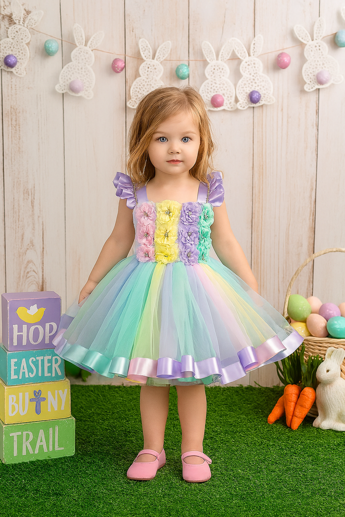 Pastel Easter Spring Rainbow Tutu