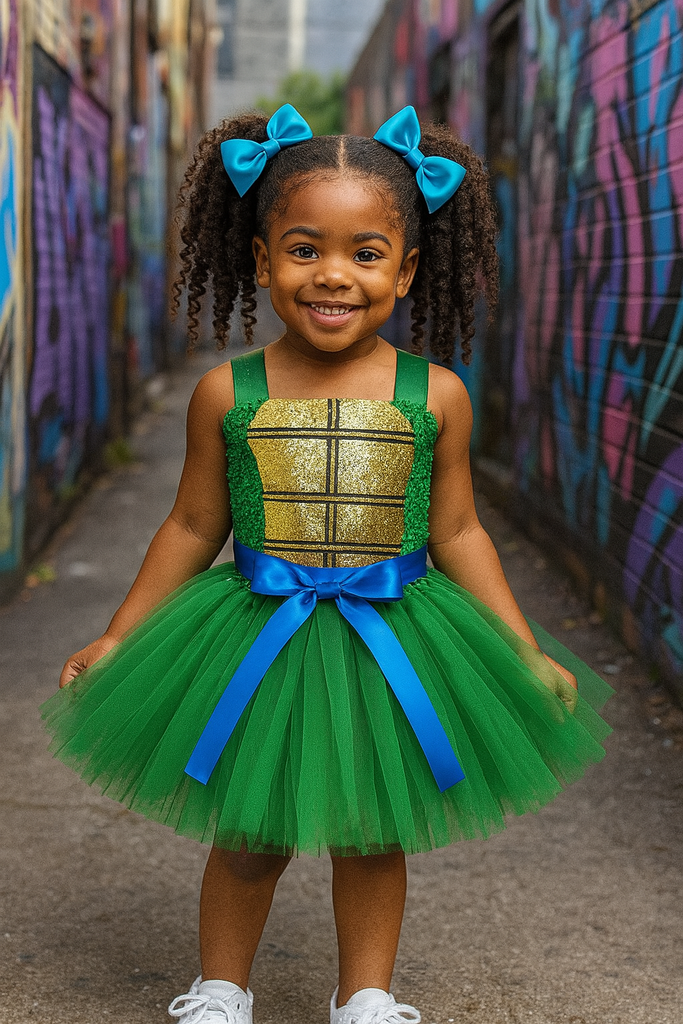 Blue Ninja Turtle Tutu, Ninja Turtle Dress, Ninja Turtle Halloween Costume