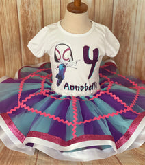Spider Gwen Tutu Outfit, Ghost Spider Gwen Spidergirl Birthday Party