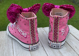 Barbie Pink Blinged Converse Sneakers, Big Kids Shoe Size 3-6
