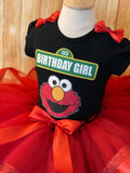 Elmo Birthday Tutu Outfit,  Sesame Street Birthday Party