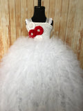 White Tutu, White Tutu Dress, Girls White Gown, White Wedding, White Flower Girl Tutu, White Pageant Tutu, White Ruffle Tutu Dress, White Party Tutu - Little Ladybug Tutus