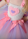 Valentines Day Tutu Dress, Valentine's Day Tutu Dress, Girls Cupid Tutu, Girls Cupid Dress, Lavender and Pink Valentines Day Tutu, Pink Valentine's Day Tutu, Purple Cupid Tutu Dress - Little Ladybug Tutus