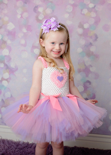 Valentines Day Lavender and Pink Tutu Dress
