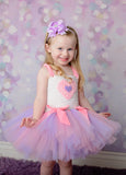 Valentines Day Tutu Dress, Valentine's Day Tutu Dress, Girls Cupid Tutu, Girls Cupid Dress, Lavender and Pink Valentines Day Tutu, Pink Valentine's Day Tutu, Purple Cupid Tutu Dress - Little Ladybug Tutus