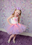 Valentines Day Tutu Dress, Valentine's Day Tutu Dress, Girls Cupid Tutu, Girls Cupid Dress, Lavender and Pink Valentines Day Tutu, Pink Valentine's Day Tutu, Purple Cupid Tutu Dress - Little Ladybug Tutus