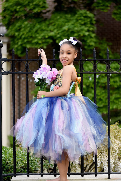 Blue Tutu for Toddler Tulle Skirt, Blue Flower Girl Dress Wedding