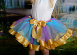 Mermaid Ribbon Trimmed Tulle Tutu Skirt - Little Ladybug Tutus